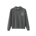 Charcoal Grey Jersey Polo Top