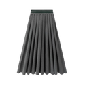 Charcoal Grey Jersey Pleated Maxi Skirt