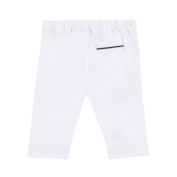 White Little Boys Classic Pant