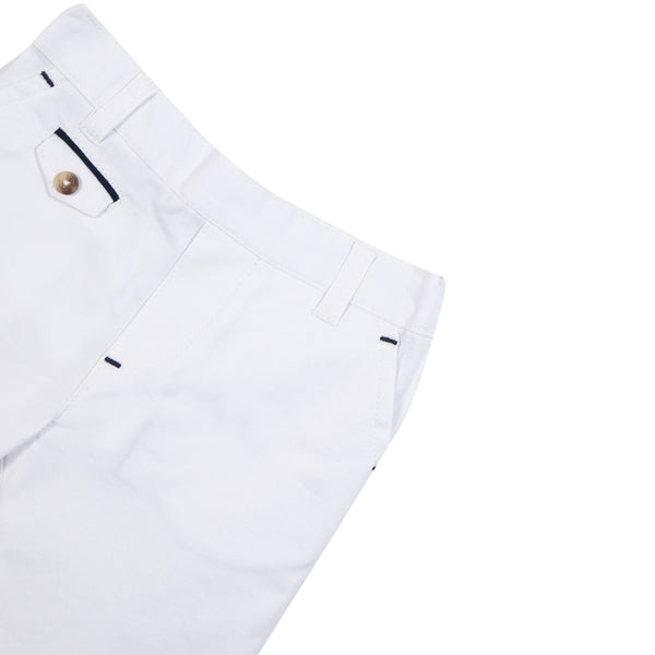 White Little Boys Classic Pant