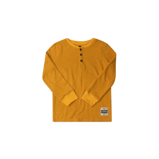 Mustard Craftsman Thermal Henley