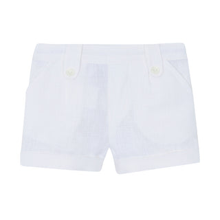 White Baby Linen Short