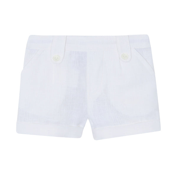White Baby Linen Short
