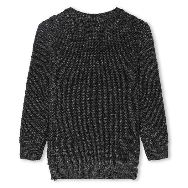 Grey Chunky Knit Sweater Dress