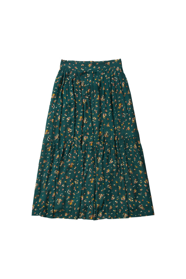 Isabella Green Print Skirt