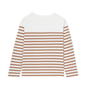 White and Beige Hermine Stripe Sweater