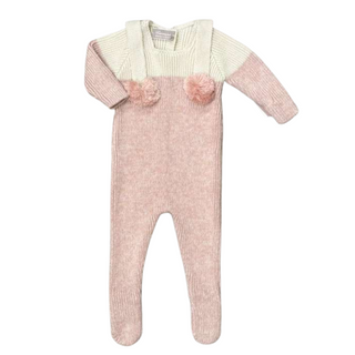 Pink with Butter Pom Pom Footie