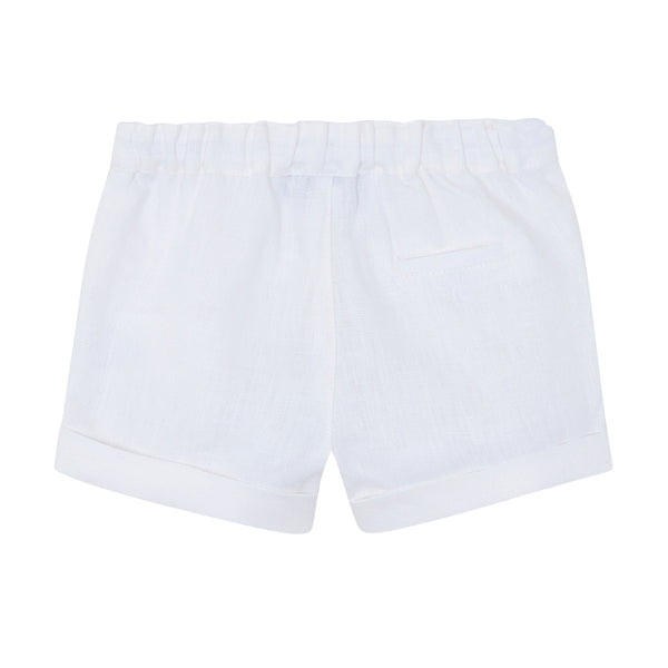 White Baby Linen Short