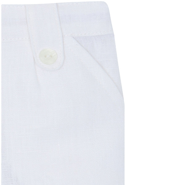 White Baby Linen Short