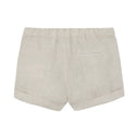 Beige Little Boys Linen Short