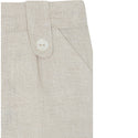 Beige Little Boys Linen Short