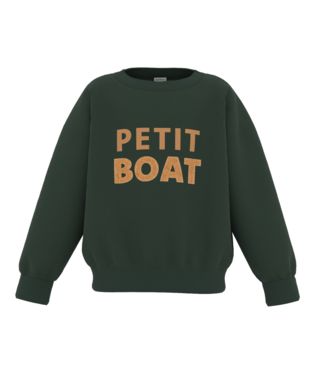 Hunter Green 'Petit Boat' Graphic Sweatshirt
