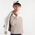 White and Beige Hermine Stripe Sweater