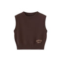 Chocolate Chunky Crop Sweater Vest