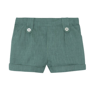 Green Baby Linen Short
