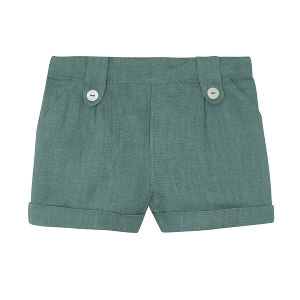 Green Baby Linen Short