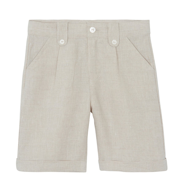 Beige Classic Linen Short