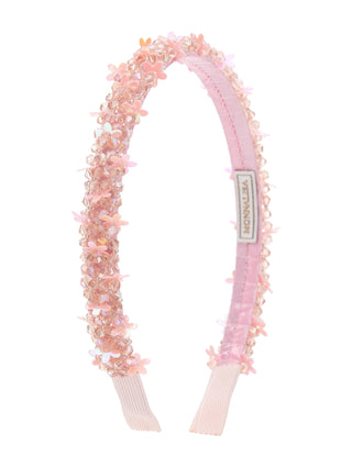 Pink Crystal Beads Headband
