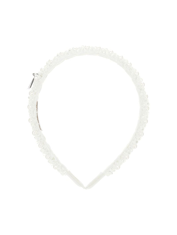 Ivory Satin Crystal Headband