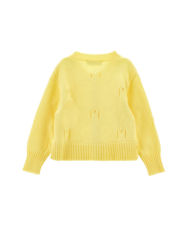 Yellow Bow Knit Cardigan