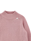 Blush Rose Wool Knit Mockneck Sweater