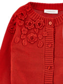 Ruby 3D Flower Knit Wool Cardigan