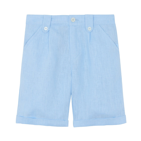 Blue Classic Linen Short
