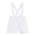 White Baby Linen Overall Short