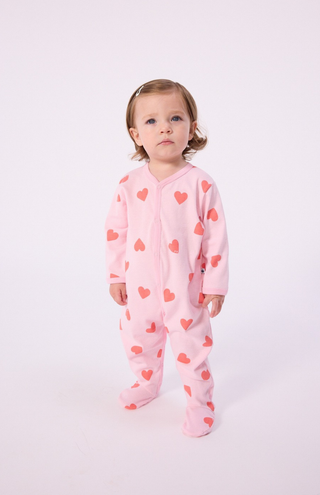 Pink Heart Footie