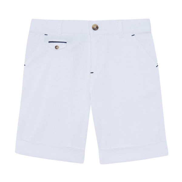 White Big Boys Chino Short