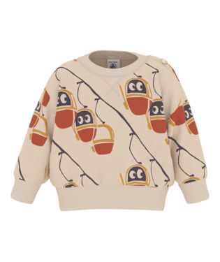 Ivory Cable Car Print Baby Outfit