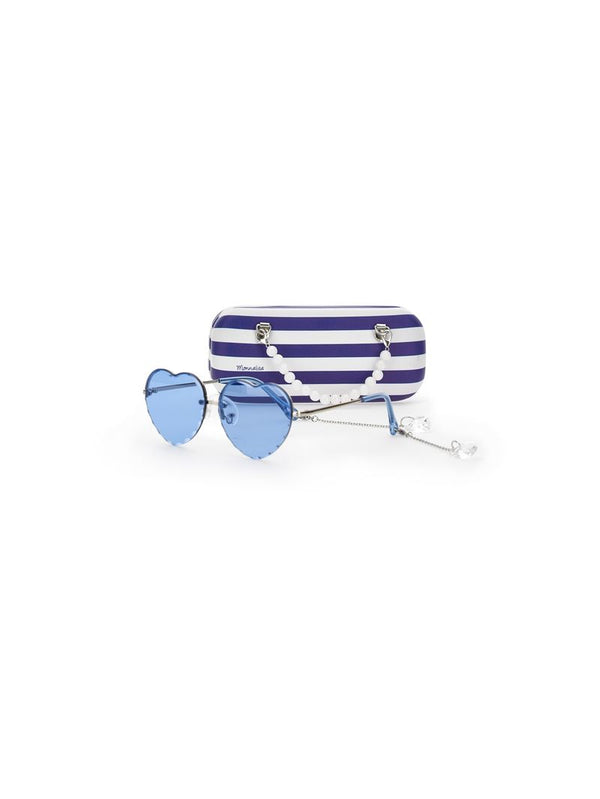 Navy Blue Heart Sunglasses