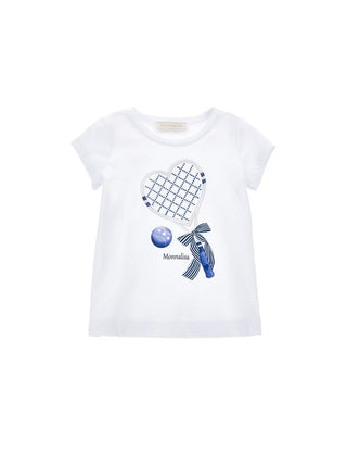 White Heart Racket Tee