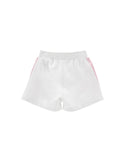 White with Pink Trim Floral Short