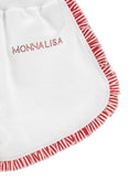 White with Colored Trim Ruffle Short