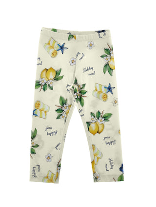Yellow Lemon Print Legging