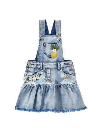 Blue Denim Embroidered Lemon Jumper