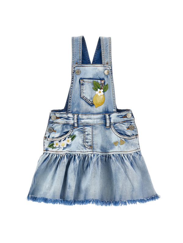 Blue Denim Embroidered Lemon Jumper