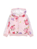 Pink Bouquet Floral Zip Up Hoodie