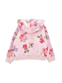 Pink Bouquet Floral Zip Up Hoodie