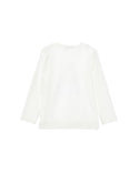 White with Beige Floral Bouquet Long Sleeve Tee