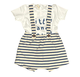 ZT 'Little & Loved' Striped Romper Outfit