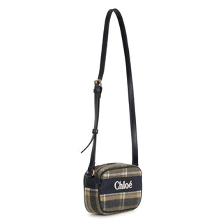 Green and Blue Plaid Messenger Bag