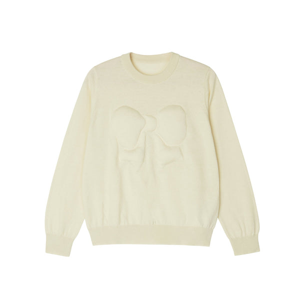 Ivory Sweater with Bow