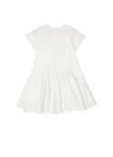 White Short Sleeve Poplin Dress