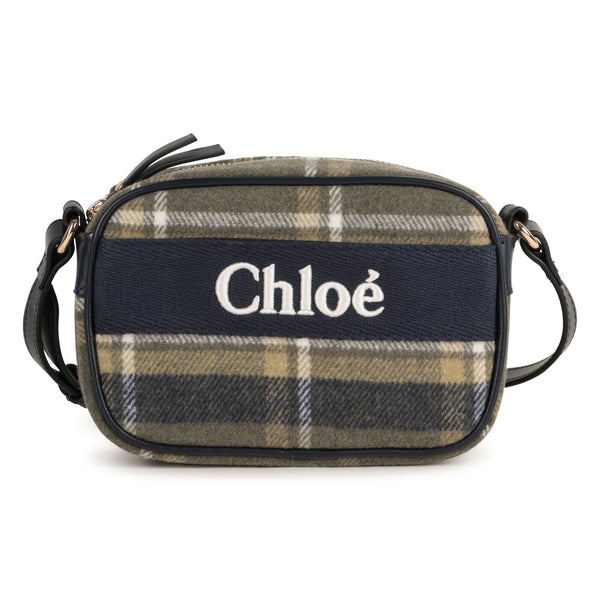 Green and Blue Plaid Messenger Bag