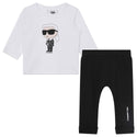 Black and White Baby Karl Outfit