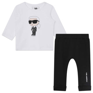 Black and White Baby Karl Outfit