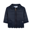 Navy Baby Frill Puffer Jacket