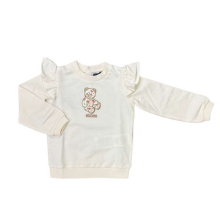 Cloud Ruffle Sleeve Bear Crewneck